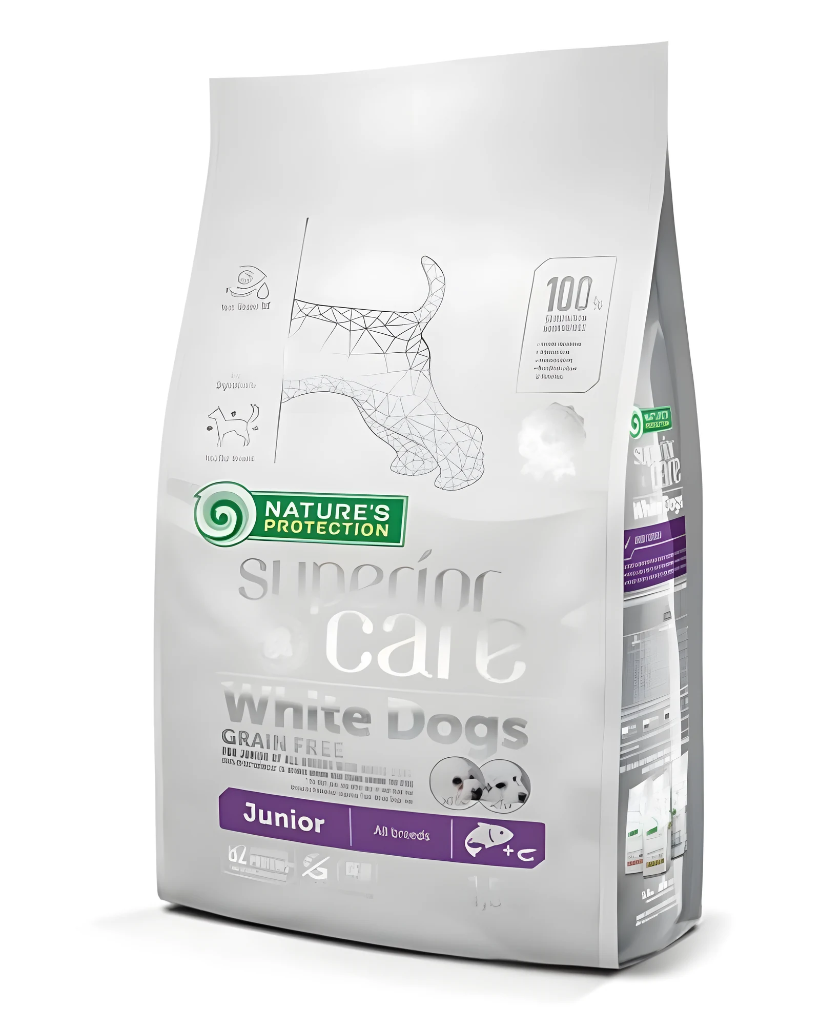 Nature's Protection White Dogs Grain Free Łosoś Junior 1.5kg