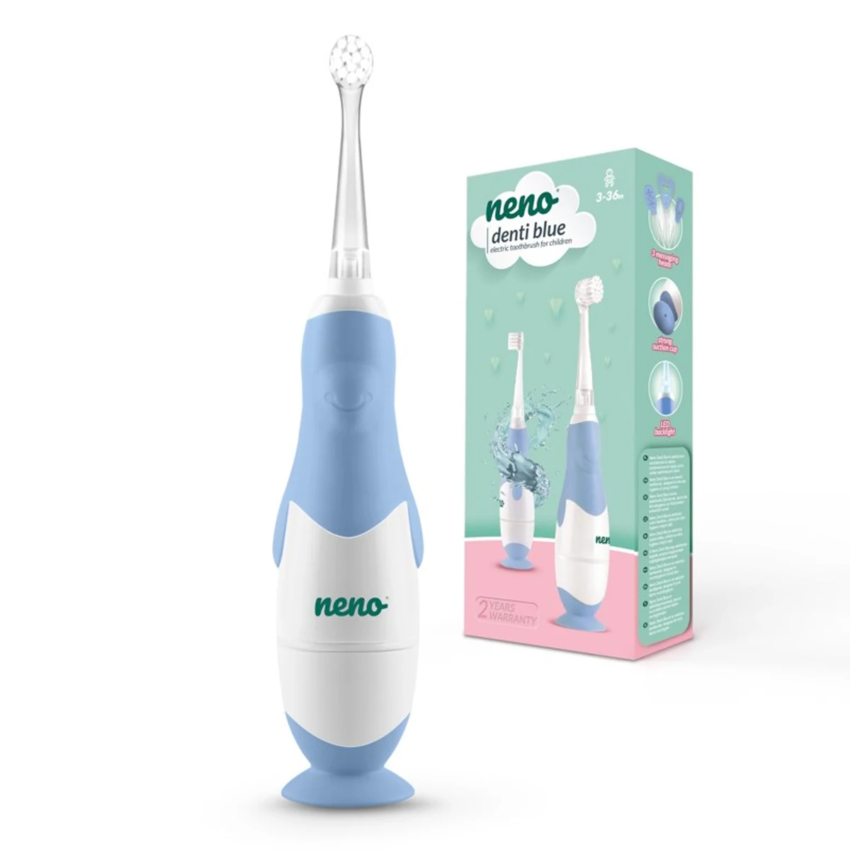 NENO ELEKTRYCZNA SZCZOTECZKA DZIECIĘCA DENTI BLUE