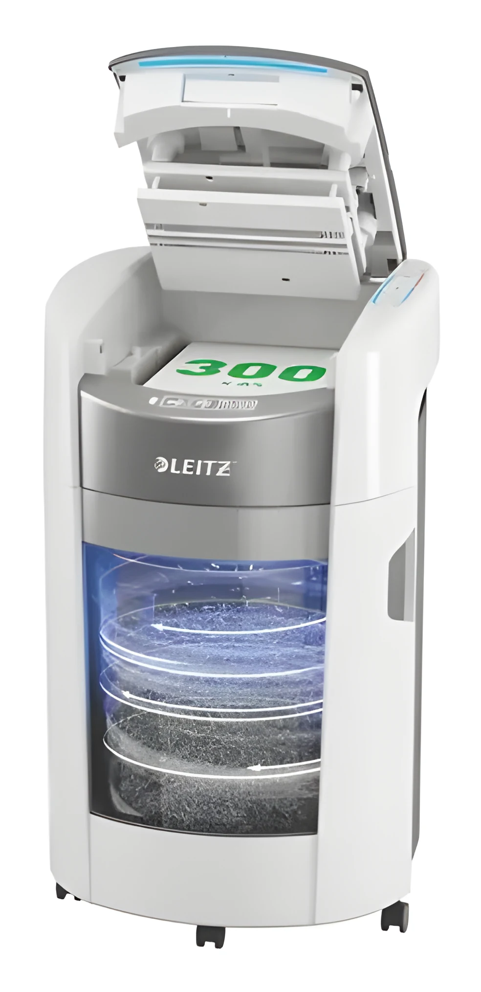 Niszczarka Leitz IQ Optimax AutoFeed 300, P4, 300 kartek, 25 l kosz