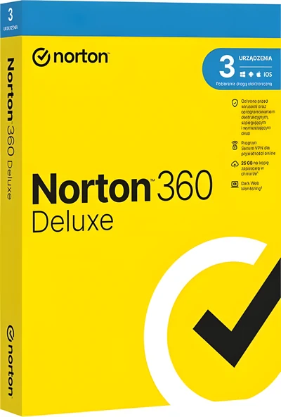 Norton 360 Deluxe - Ochrona 3 urządzeń, 24 miesiące, wersja elektroniczna