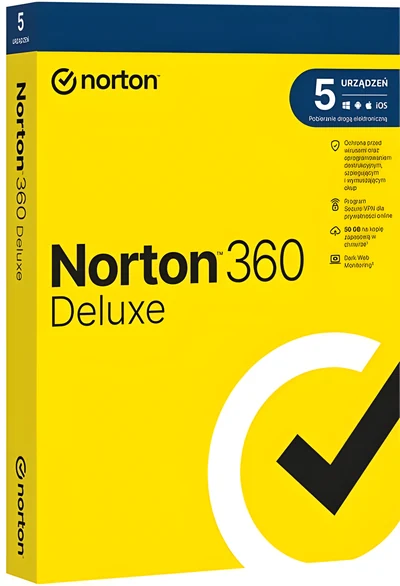 Norton 360 Deluxe - Ochrona 5 urządzeń, 24 miesiące, wersja elektroniczna