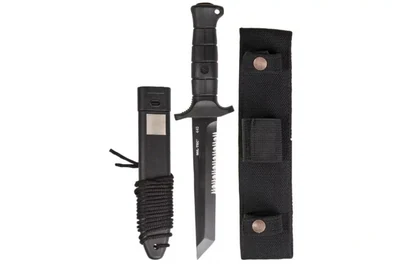 Nóż bojowy Mil-Tec German Combat Knife Black, stal 440