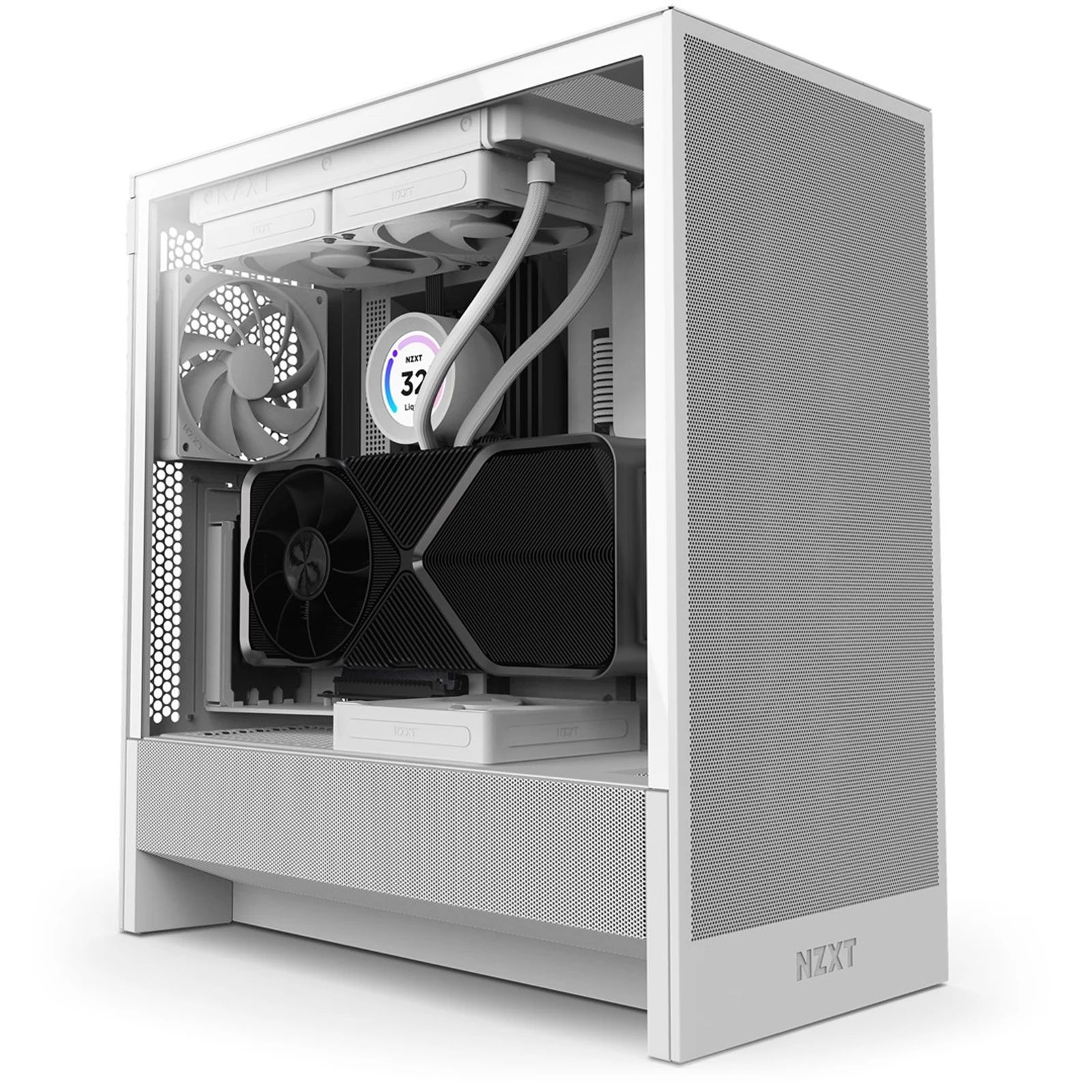 Obudowa NZXT H5 Flow Midi Tower z oknem, biała — zdjęcie 1 z 8