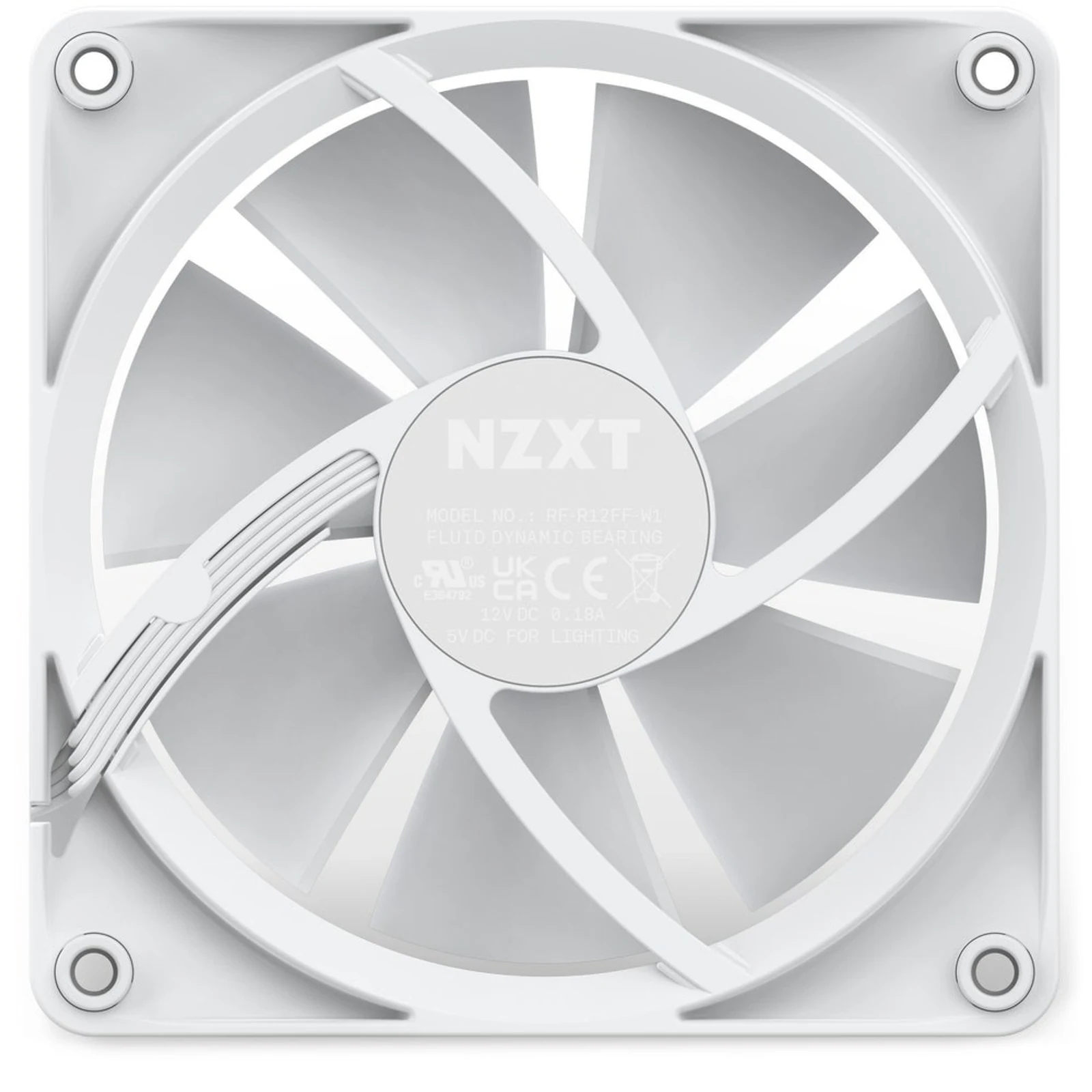 NZXT WENTYLATOR F120 RGB PWM BIAŁY — zdjęcie 1 z 6