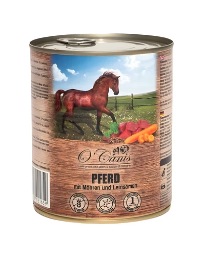 O'Canis Mokra Karma dla Psa - Konina z Warzywami i Siemieniem 800g