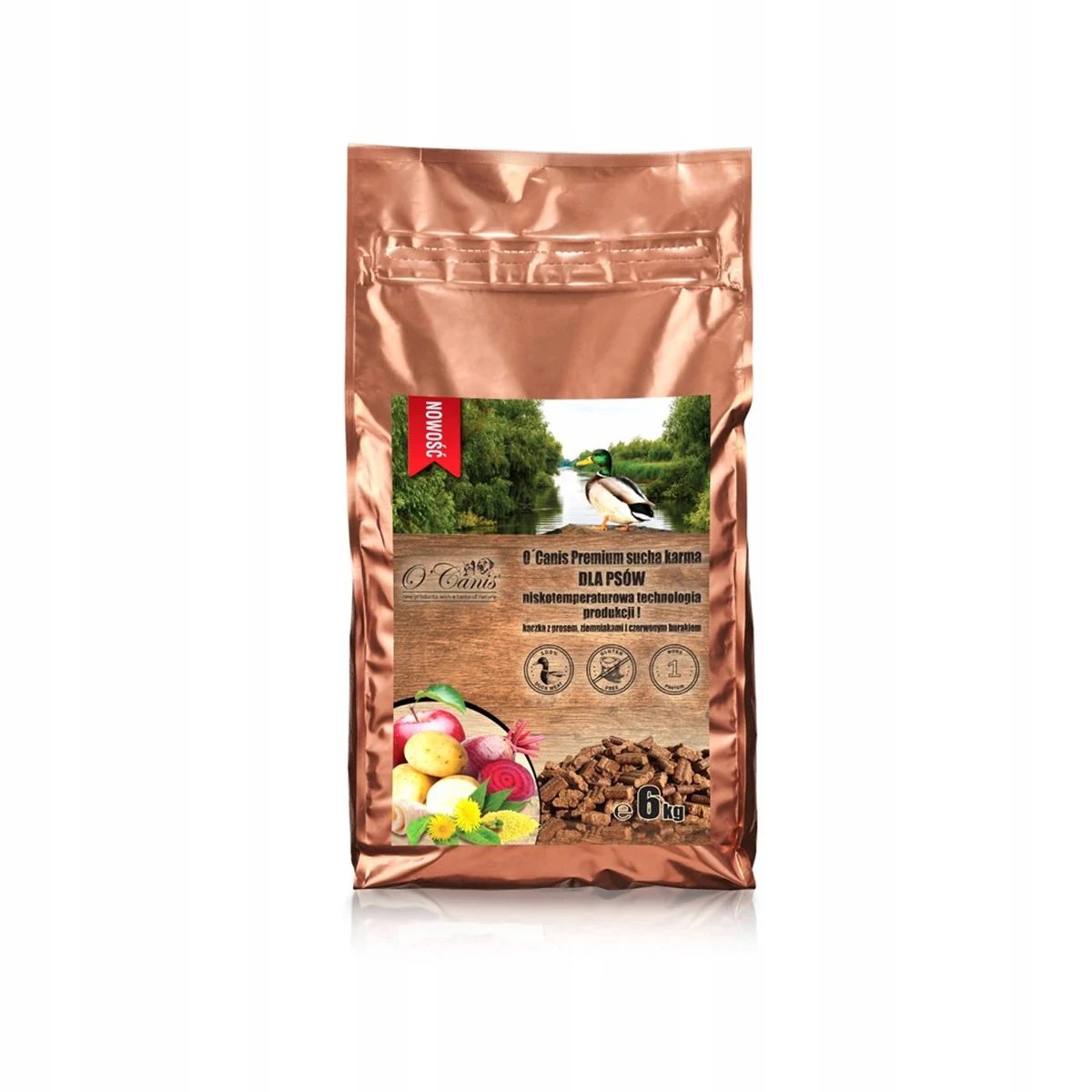 O'Canis Premium sucha karma 6kg kaczka, ziemniaki, burak