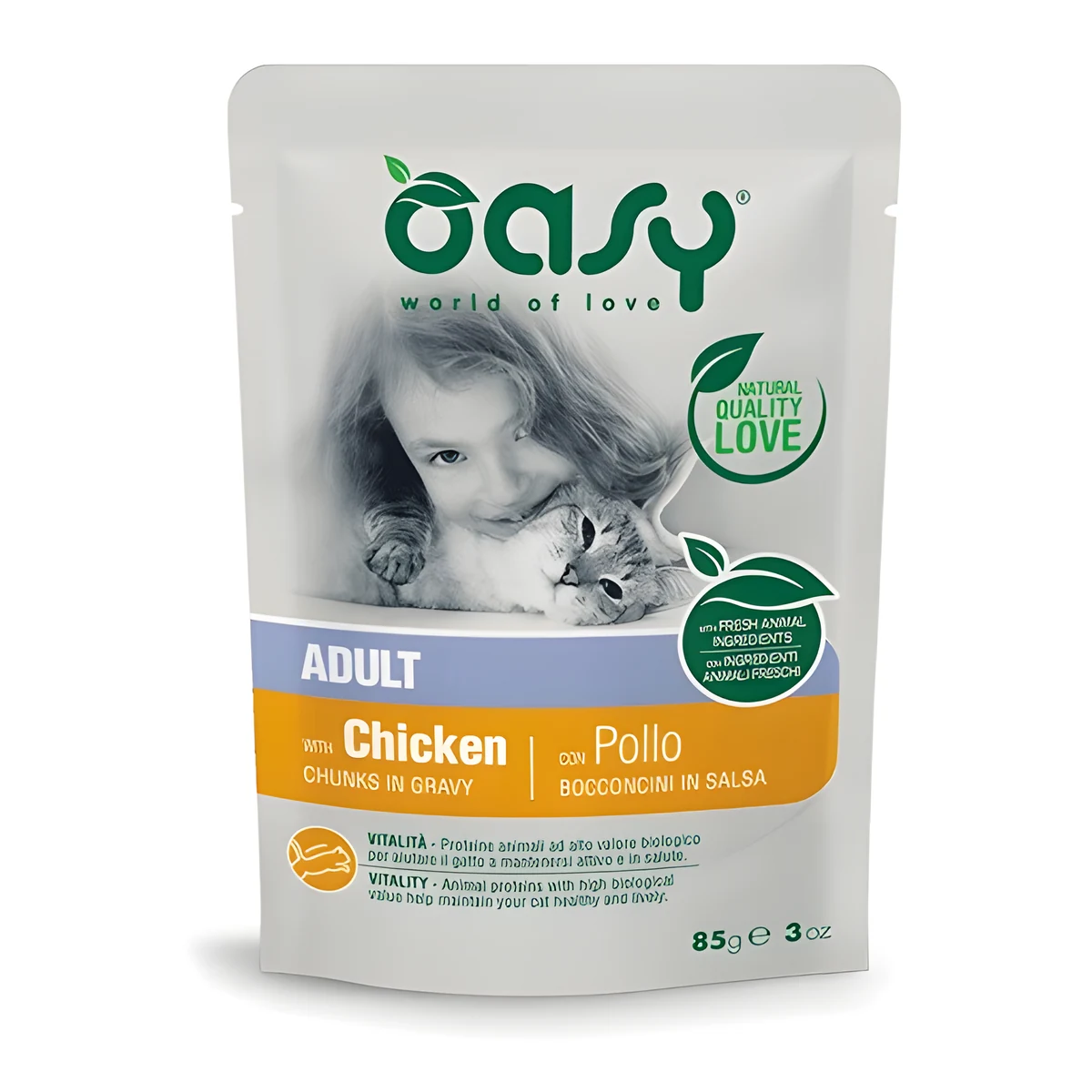 Oasy Chunks in gravy Adult Chicken 85gr
