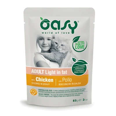 Oasy Chunks w sosie dla dorosłych kotów Light 85g