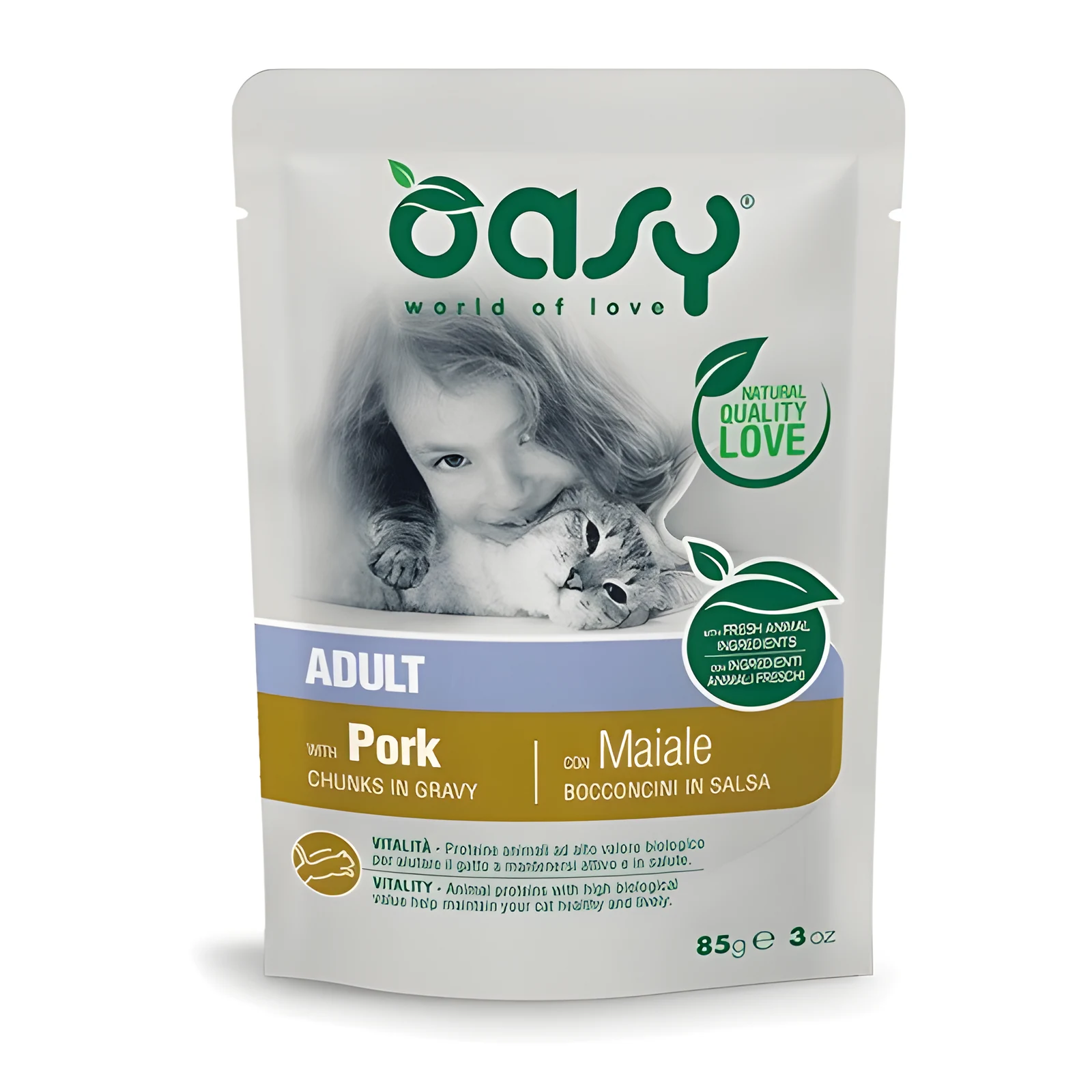Oasy Chunks w sosie dla dorosłych kotów - Kurczak 85g