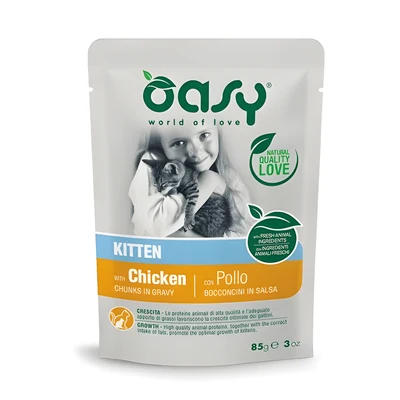 Oasy Chunks w sosie dla kociąt z kurczakiem 85g