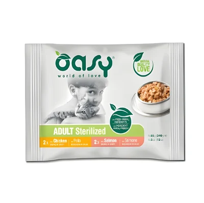 Oasy Chunks w sosie - zestaw 4 saszetek dla dorosłych kotów (85g)