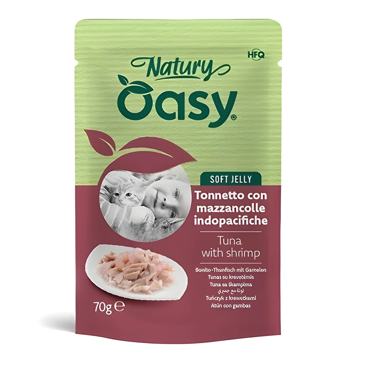 Oasy Natury Soft Jelly Tuna with shrimp 70gr