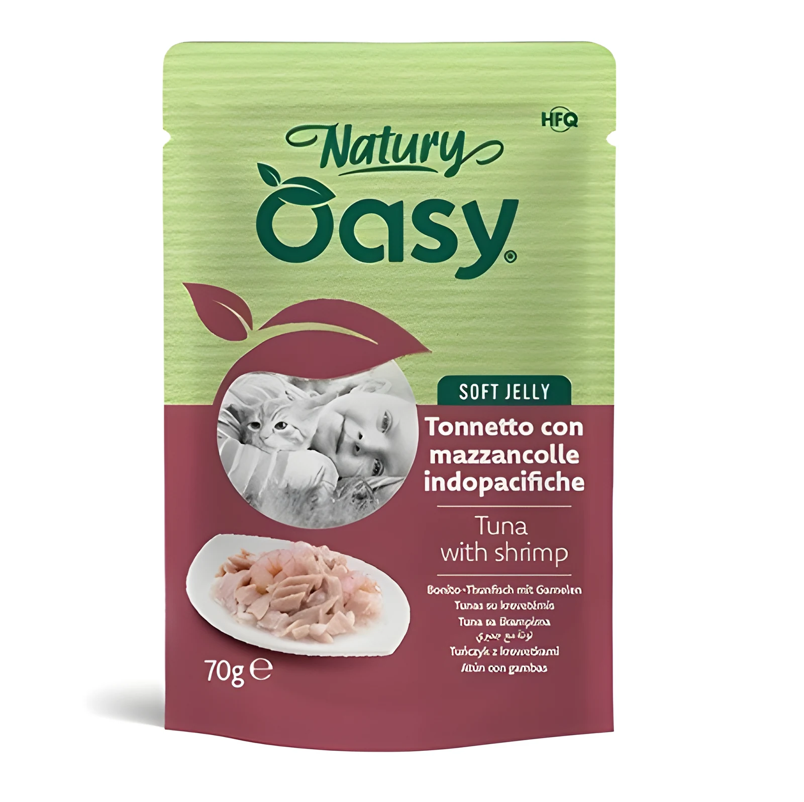 Oasy Natury Soft Jelly Tuna with shrimp 70gr