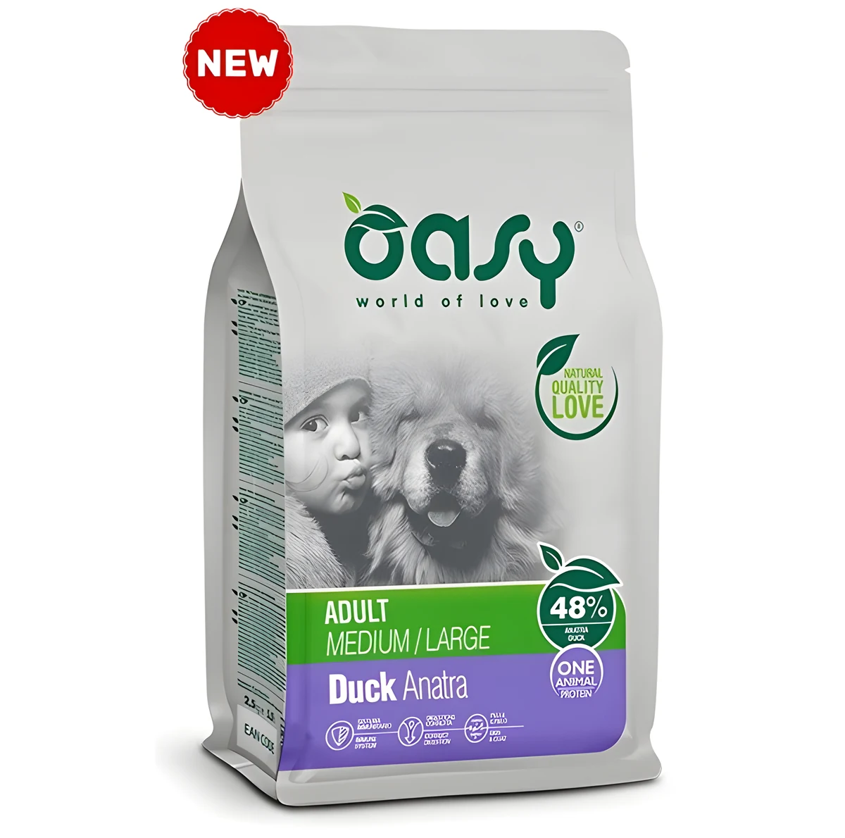Oasy One Animal Protein Adult M/L Duck 12kg