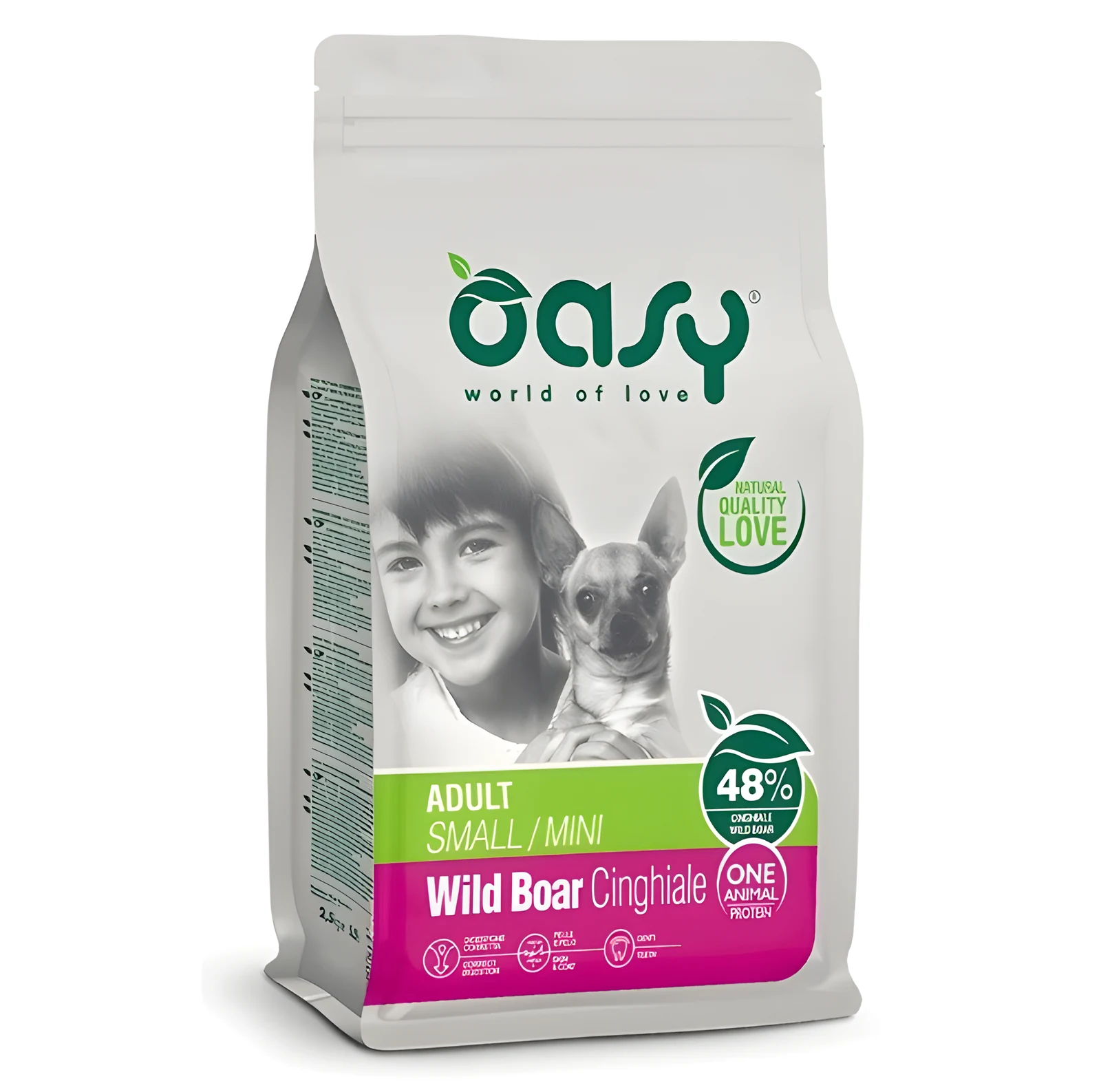 Oasy One Animal Protein Adult S/M Wild Boar 2,5kg