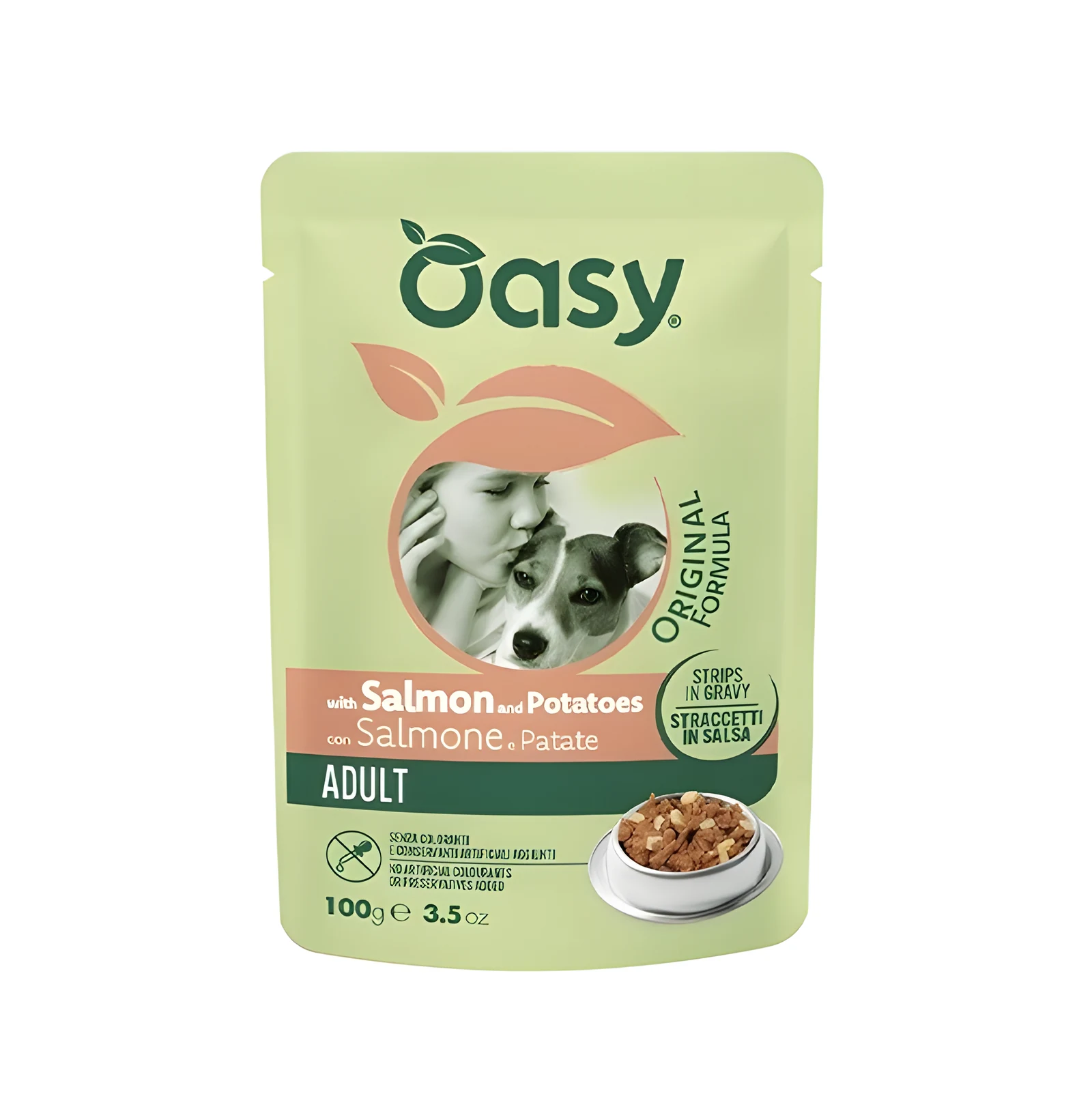 Oasy Strips in Gravy Adult Salmon/Potatoes 100gr