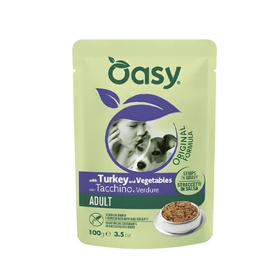 Oasy Strips w sosie dla dorosłych kotów - indyk z warzywami 100g