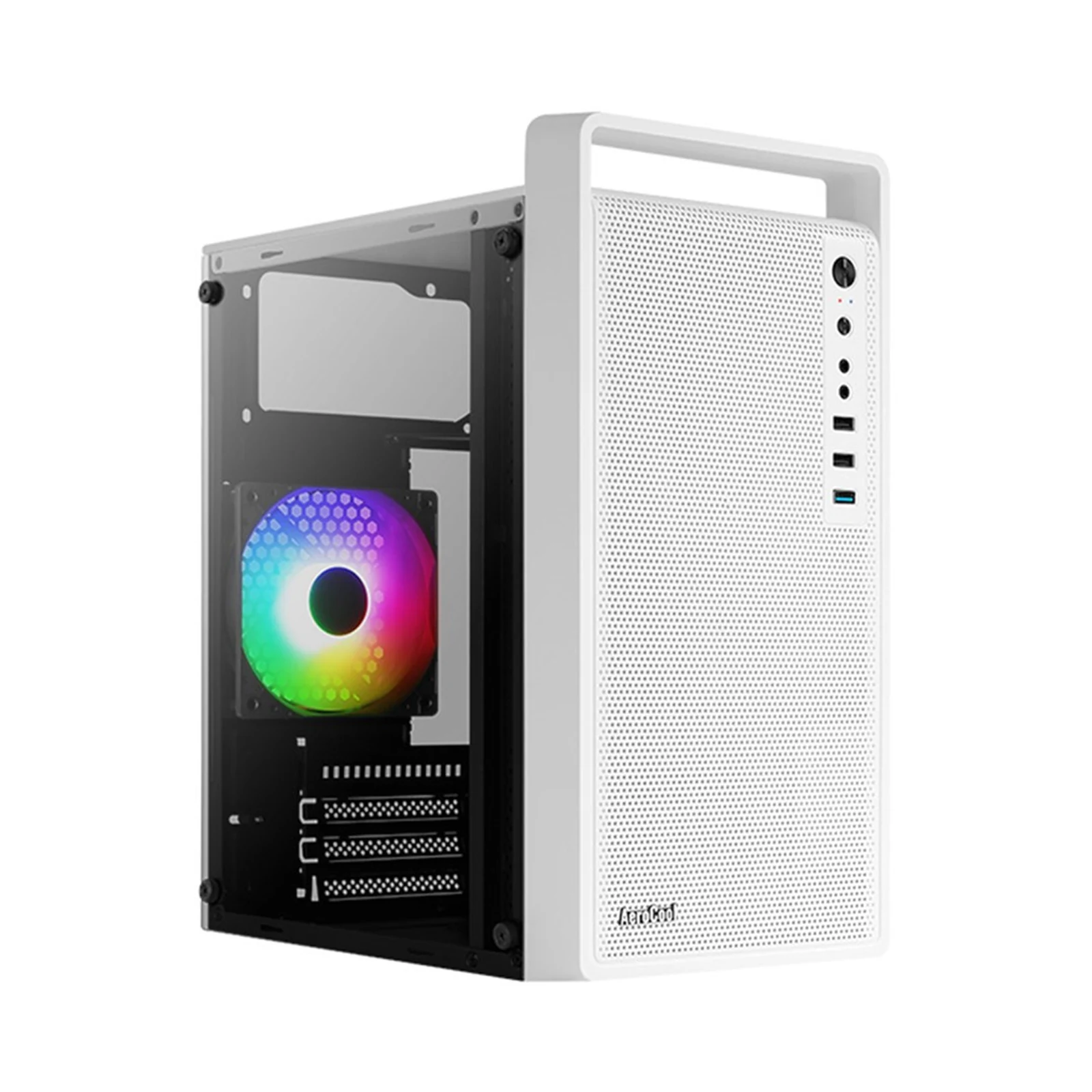 Obudowa AEROCOOL PGS CS-109-G-BK-v1 FRGB biała — zdjęcie 1 z 4