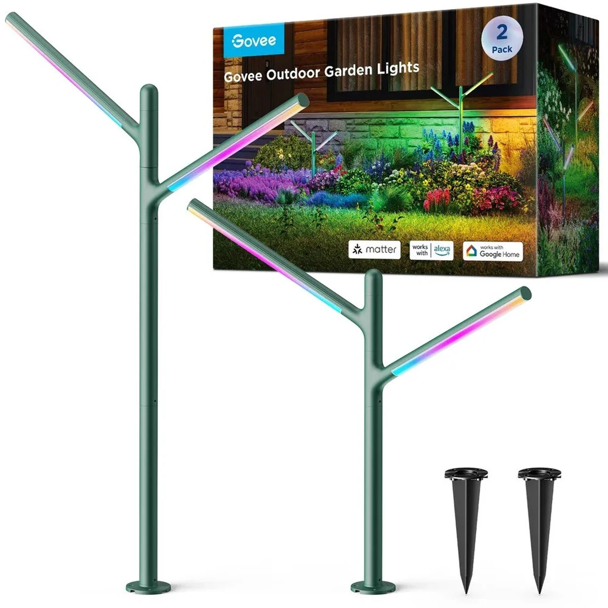 Ogrodowa lampka LED Govee H7086, RGBICWW, 1100 lm, Wi-Fi + Bluetooth, IP66