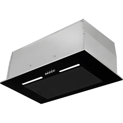 Okkap kuchenny do zabudowy MPM-54-OWS-02 czarne szkło, oświetlenie LED, pochłaniacz i wyciąg