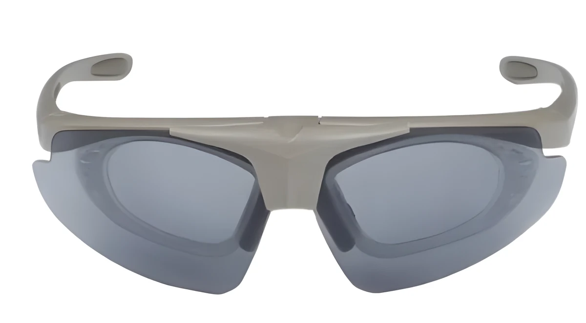 Okulary strzeleckie Wosport Tan z 3 wymiennymi wizjerami