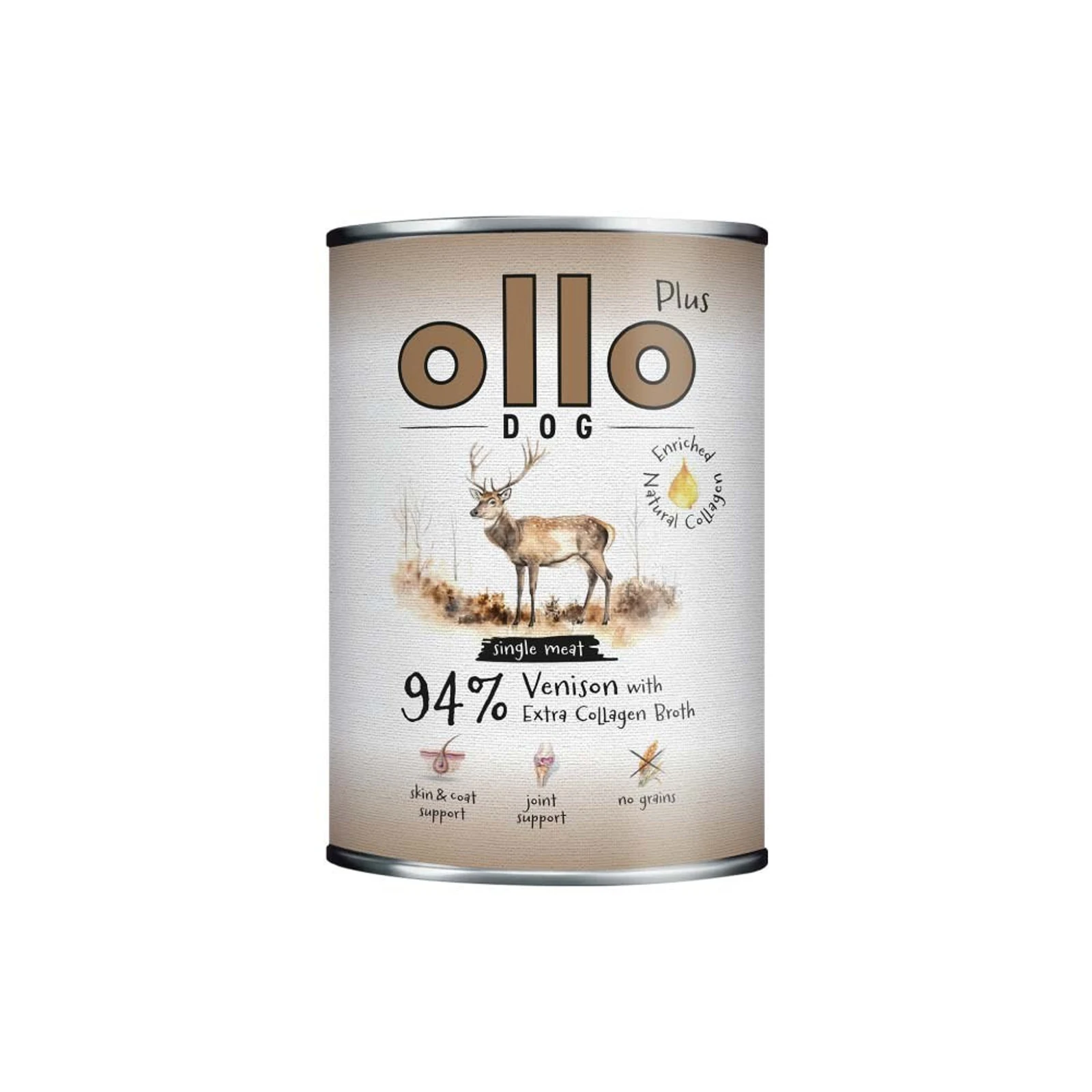 Ollo Plus Kolagen Jeleń 400g Puszka Dla Psa — zdjęcie 1 z 3
