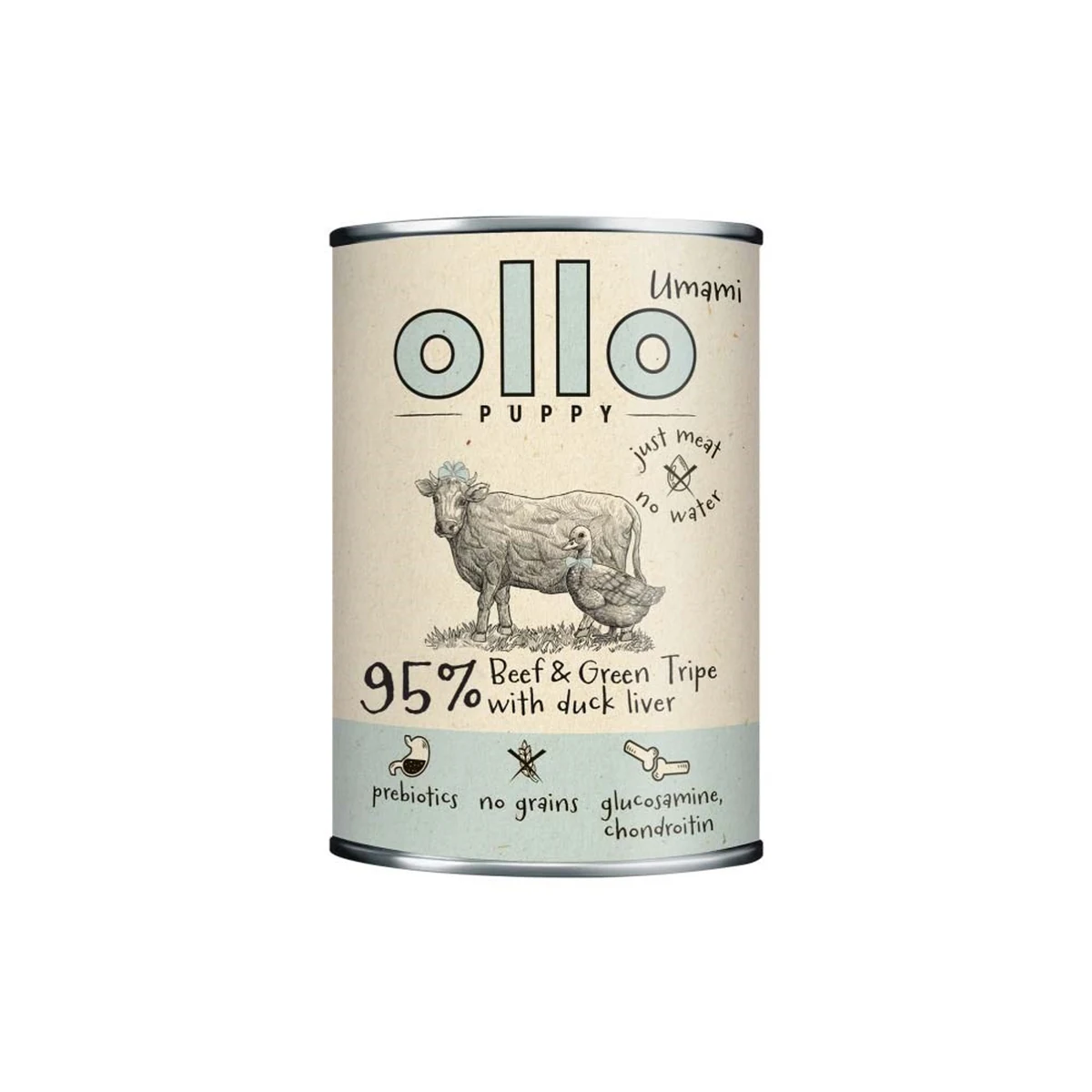 Ollo Puppy Umami Woł. żwacze z Kaczej Wętrobś 400g