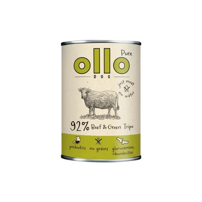 Ollo Pure - Karma mokra dla psa, wołowina z zielonymi żwaczami, 850g