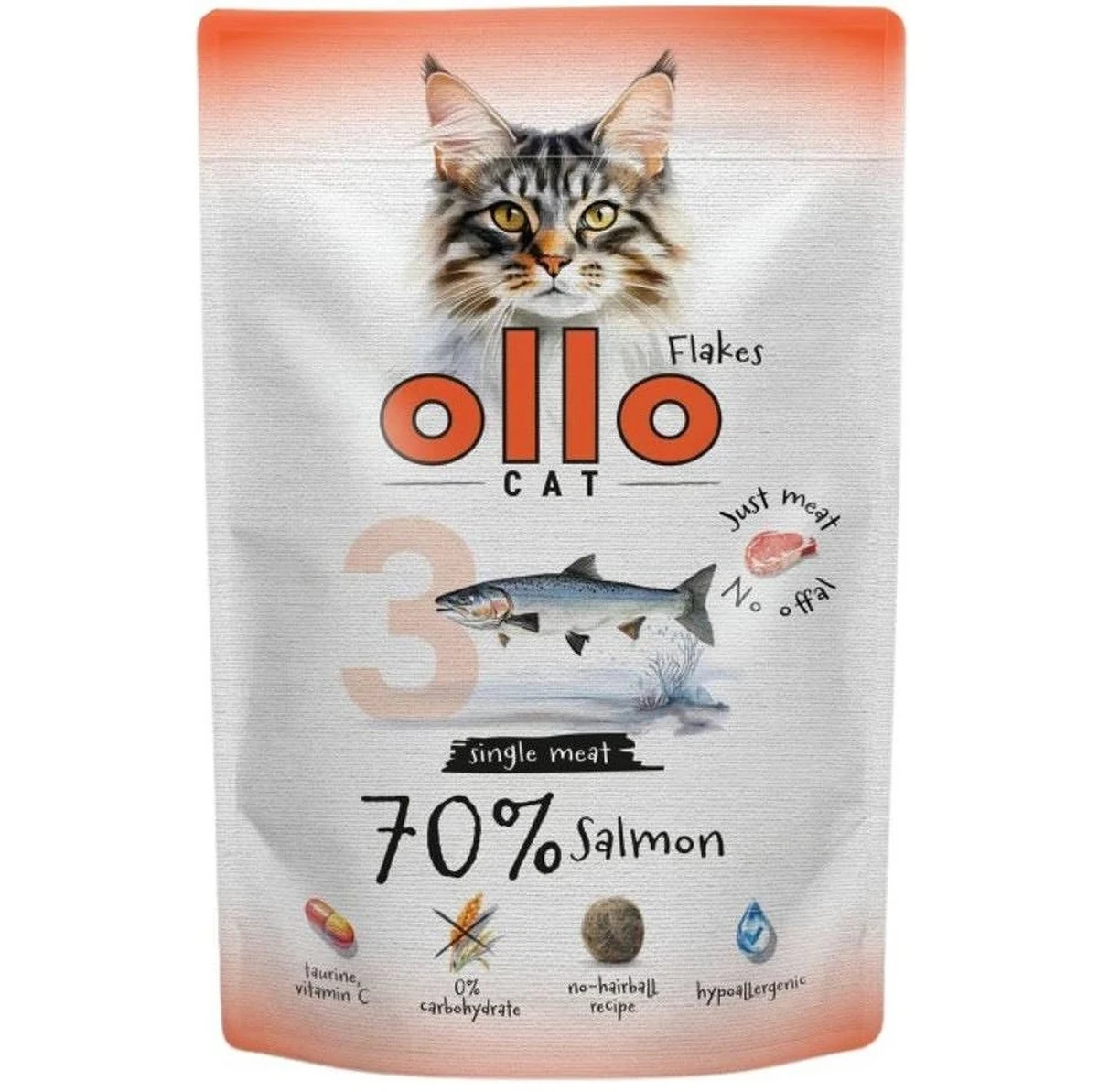 Ollo saszetka nr 3 kot Łosoś 85 g