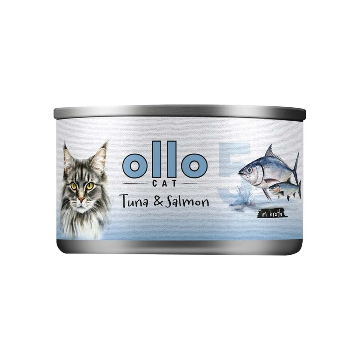 Ollo Tuna with Salmon in Broth 70g