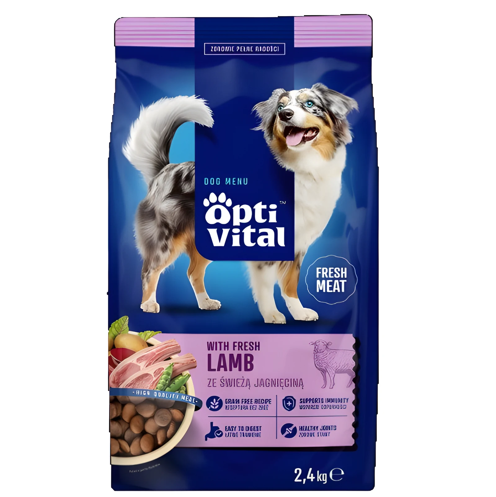 OptiVital Karma Sucha z Jagnięciną 2,4 kg