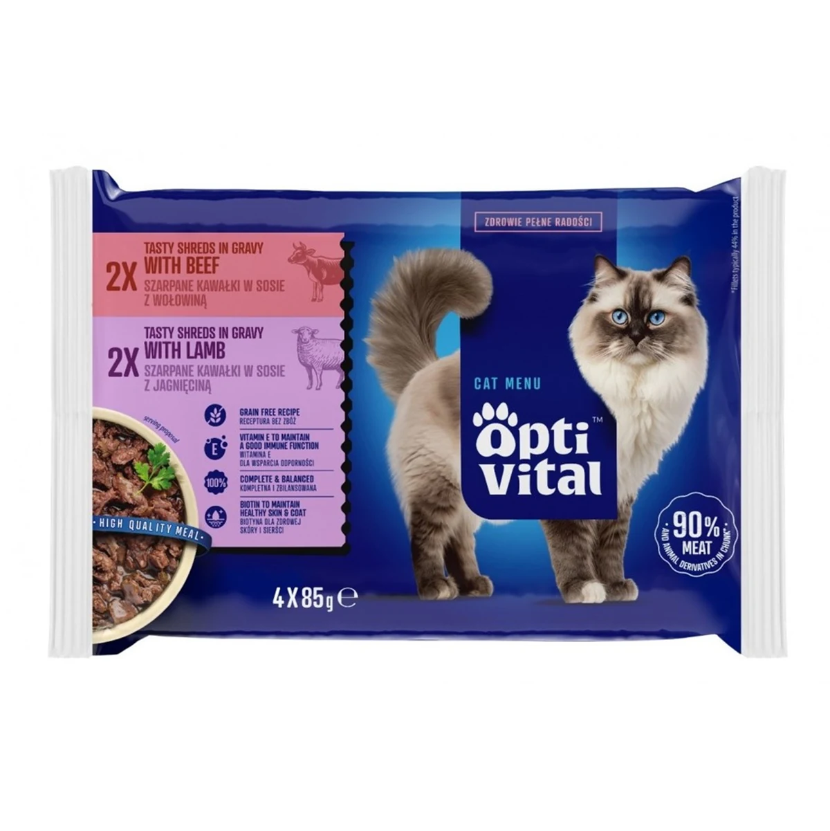 OptiVital saszetki - karma dla kotów 4x85g