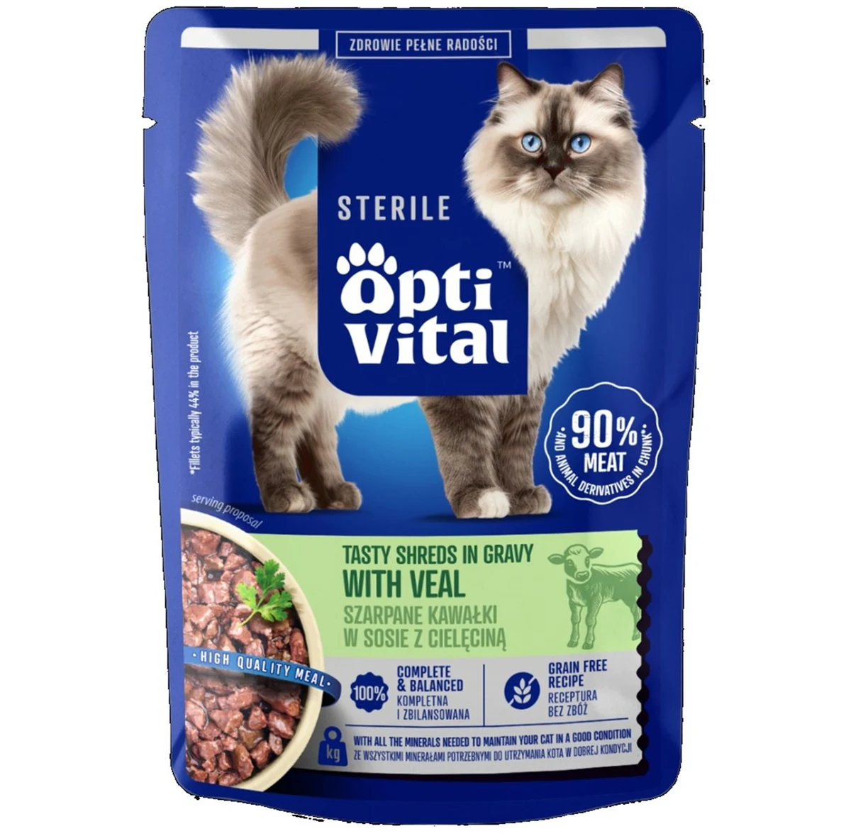 OptiVital szarpane kawałki 85g dla kotów