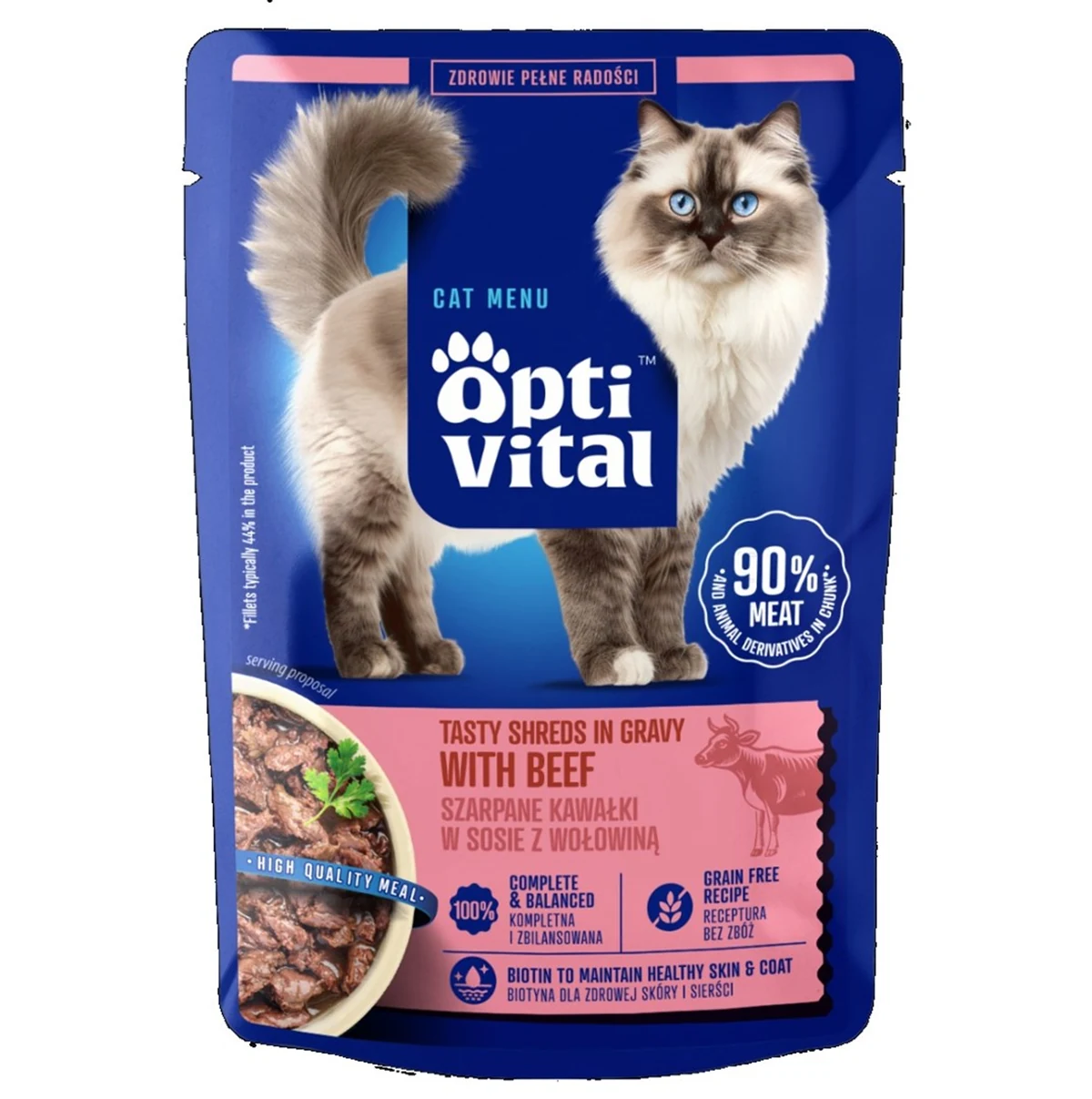 OptiVital szarpane kawałki dla kota 85g