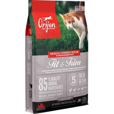 Orijen Cat Fit & Trim 5,4kg - Bezzbożowa, Bezglutenowa Karma Sucha dla Kotów