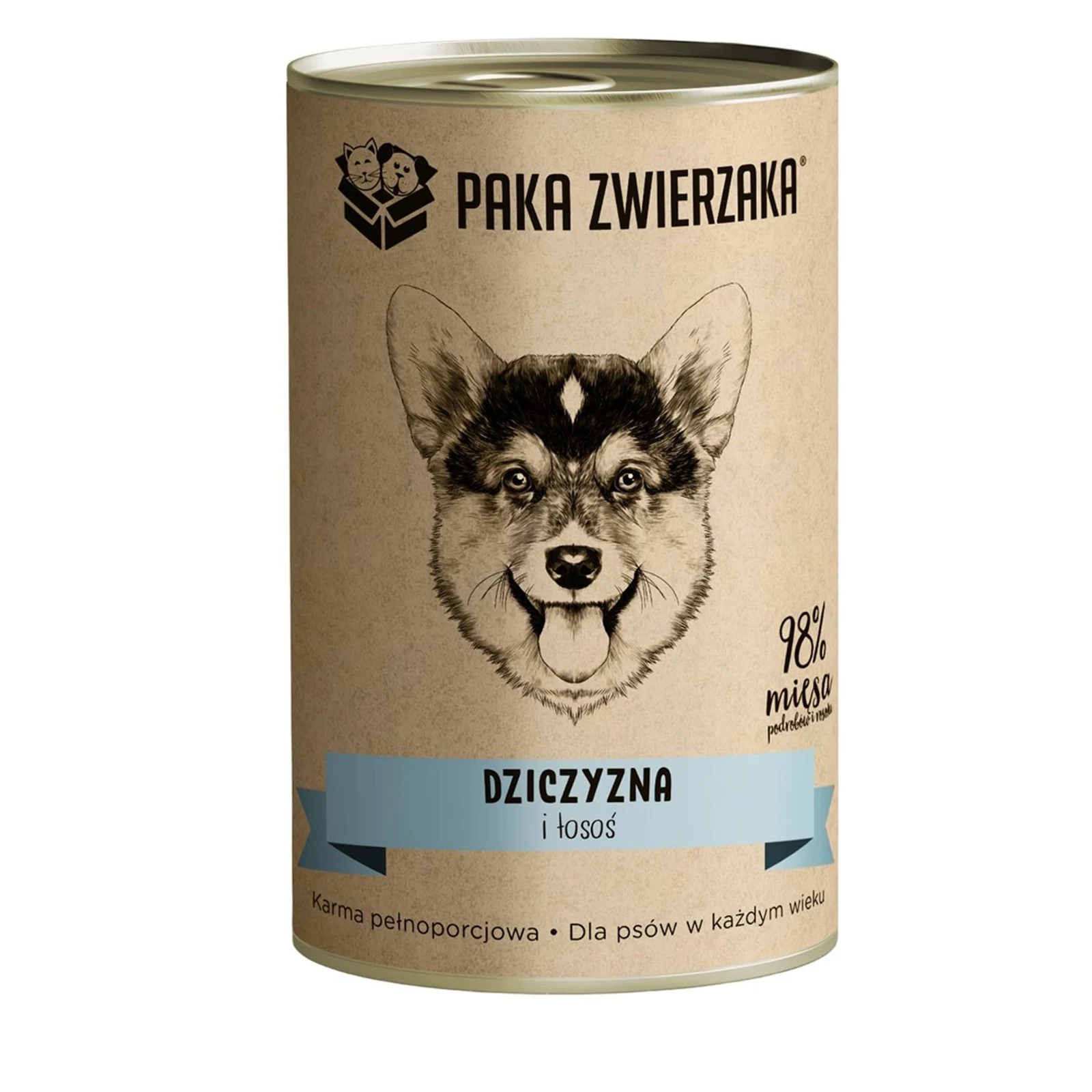 Mokra karma dla psa Paka Zwierzaka Dziczyzna z łososiem 400g — zdjęcie 1 z 2