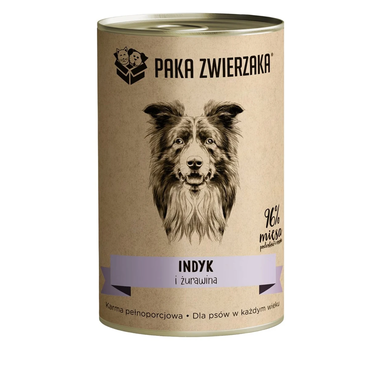 Paka Zwierzaka Indyk i źurawina 400g