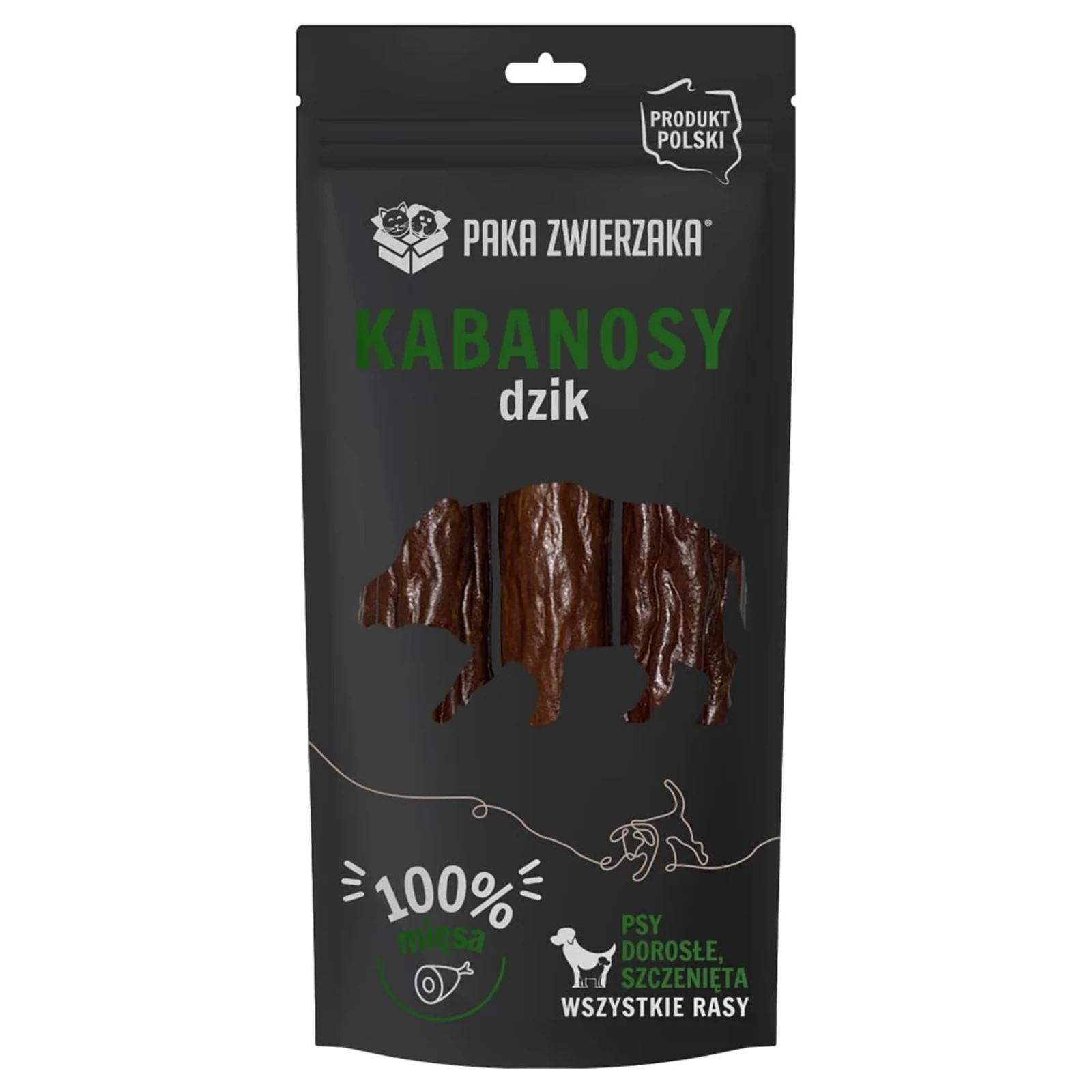 Przysmak dla psa Kabanosy z dzika 3 sztuki (80g)