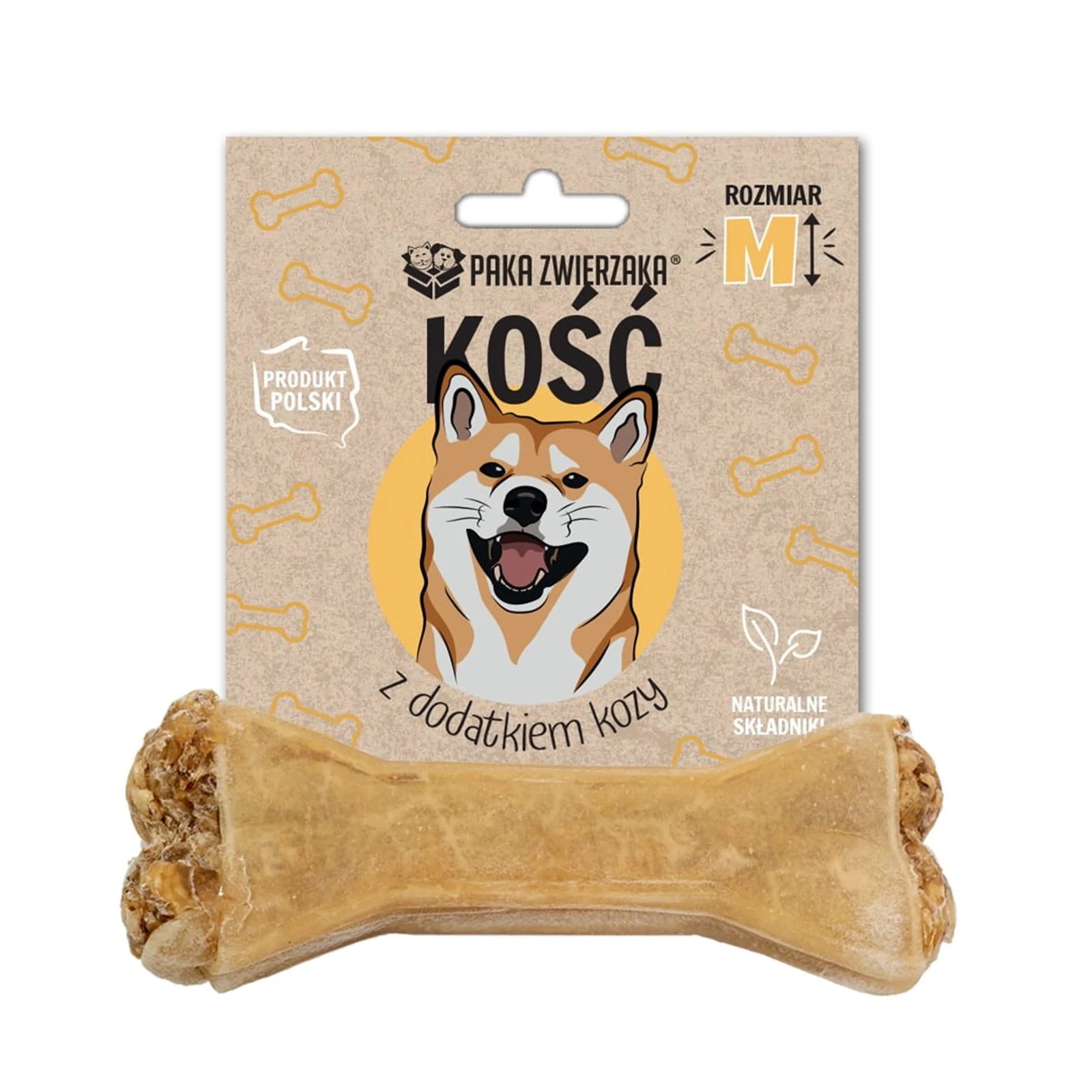 Paka Zwierzaka Kość z dodakiem kozy M-12 cm 55g — zdjęcie 1 z 2