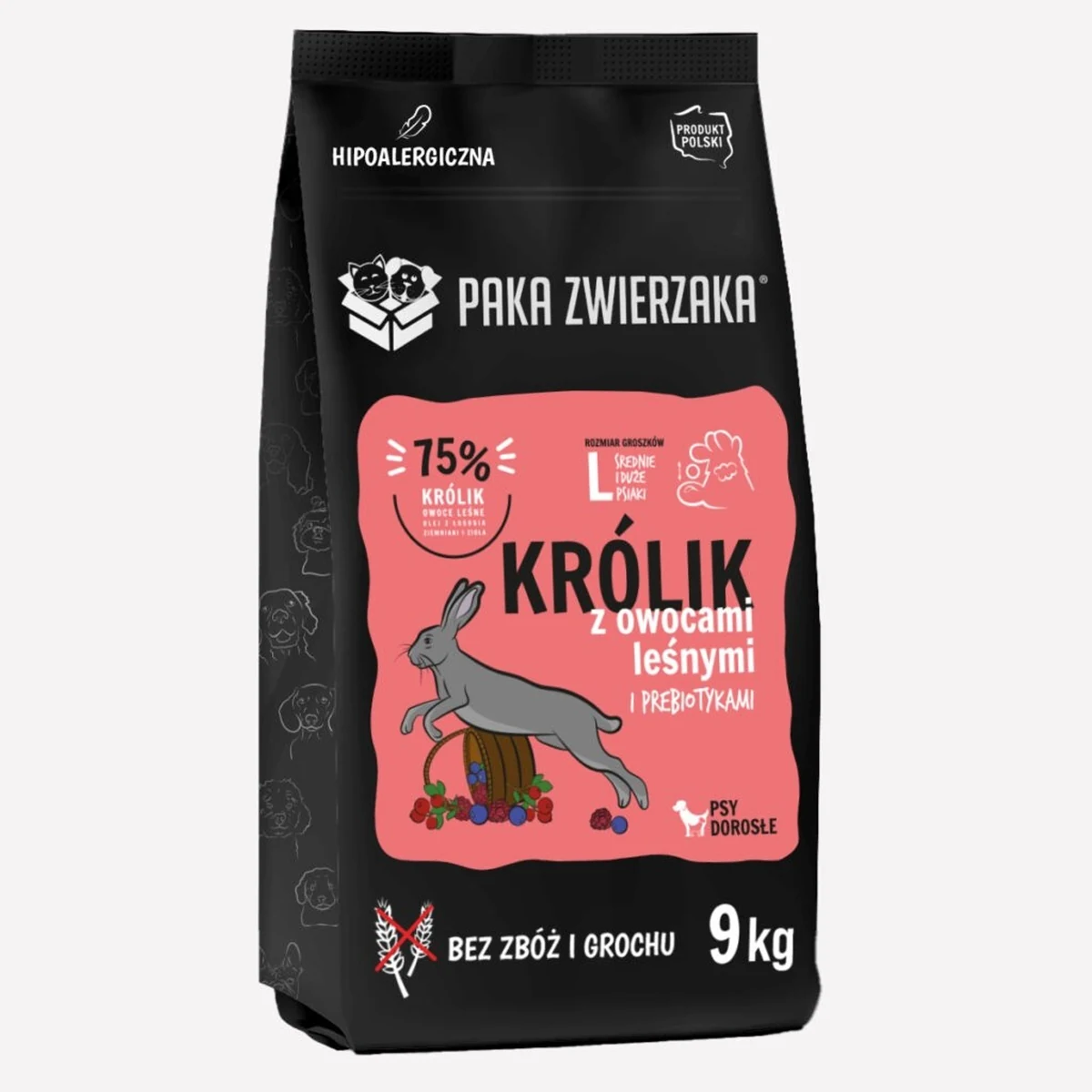 Paka Zwierzaka Królik z owocami leśnymi 9kg