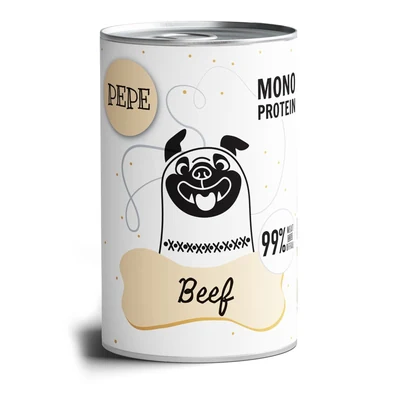 Mokra karma dla psa Pepe Beef 99% wołowiny 400g