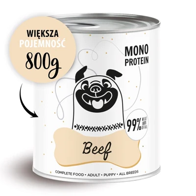 Mokra karma dla psa Pepe Beef 99% wołowiny 800g