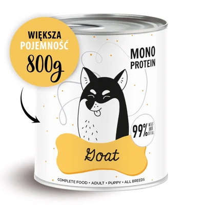 Mokra karma dla psa Pepe Goat 99% koza 800g