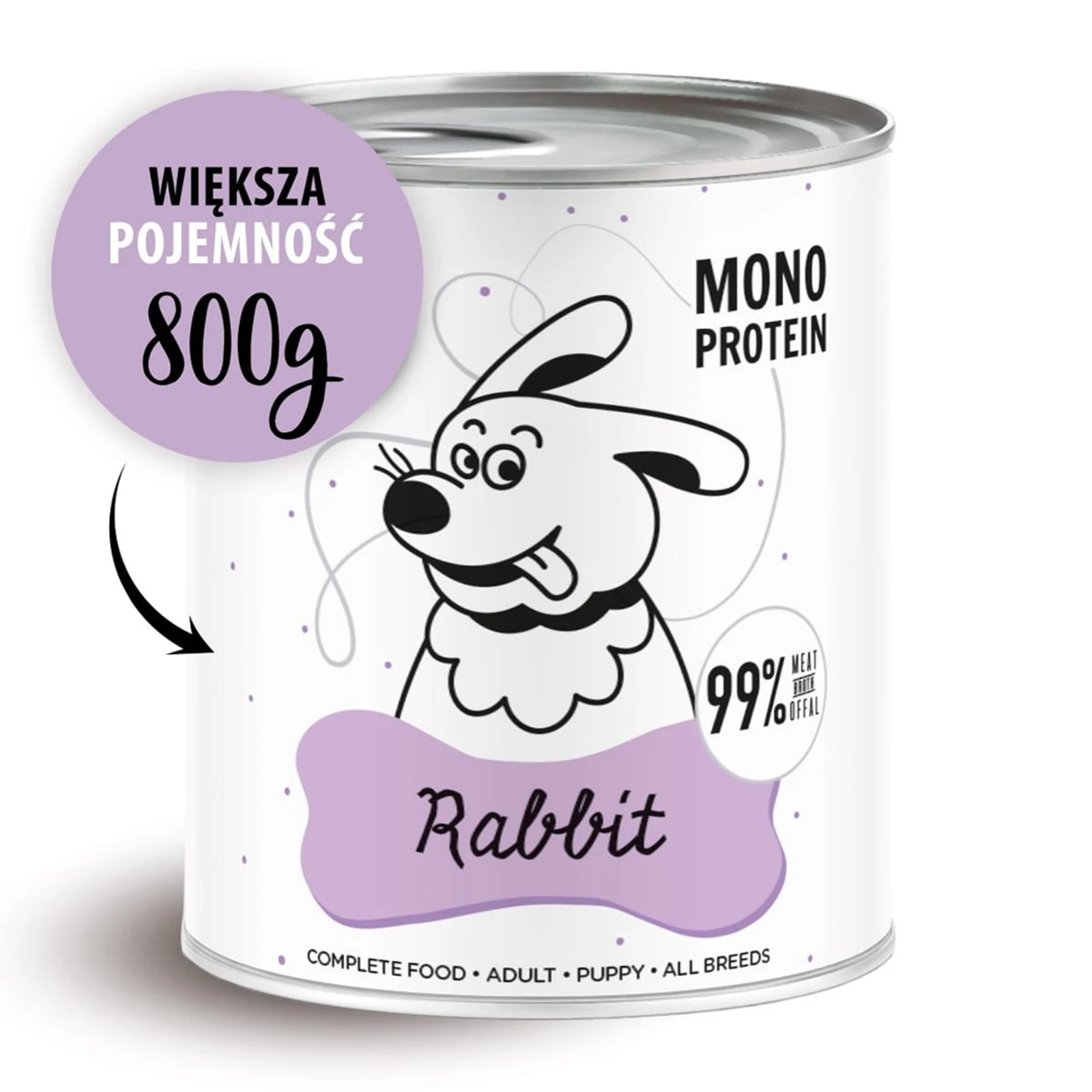 Paka Zwierzaka Pepe Rabbit 99% Królik 800g
