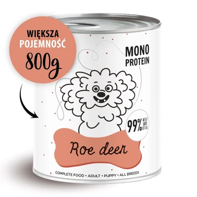 Mokra karma dla psa Pepe Roe Deer z sarniny 800g