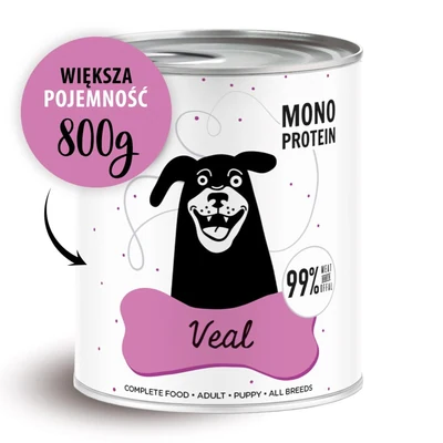 Mokra karma dla psa Pepe Cielęcina 99% 800g