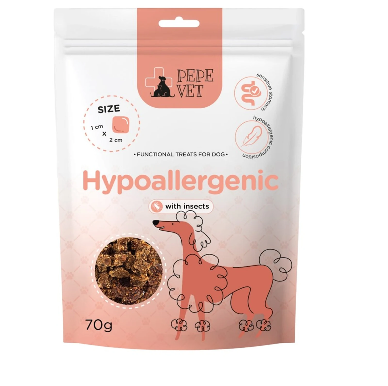 Paka Zwierzaka PEPE VET Hypoallergenic Insect 70g
