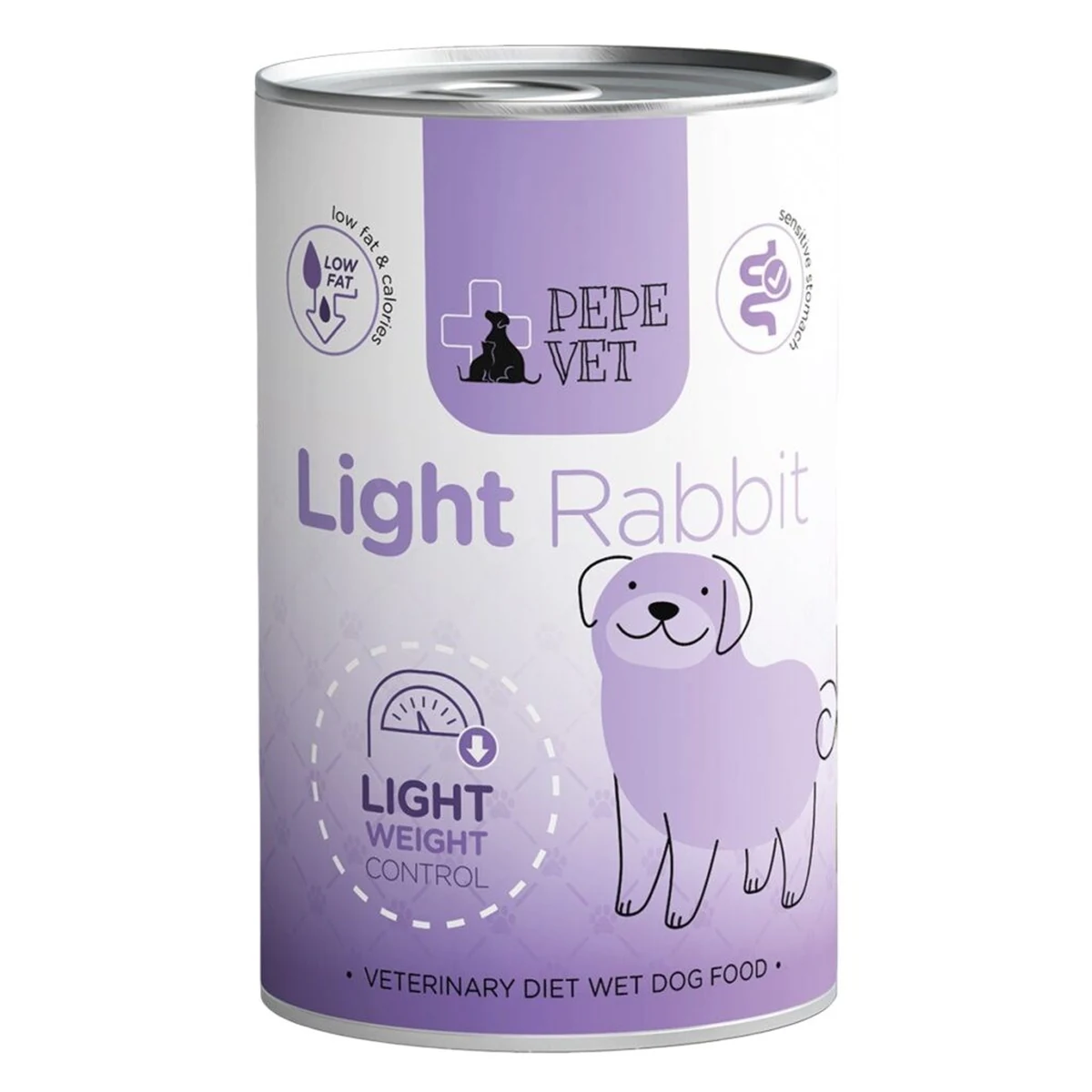 Paka Zwierzaka Pepe Vet Karma mokra Light Rabbit 400g - Bez soi i cukru
