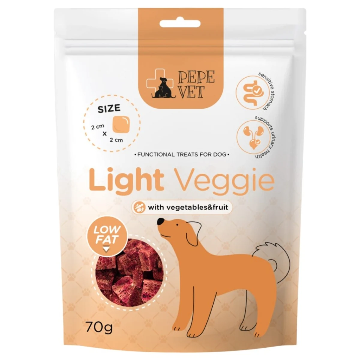 Paka Zwierzaka PEPE VET Przysmak Light Veggie 70g
