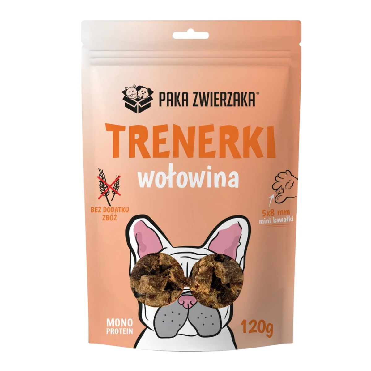 Paka Zwierzaka trenerki dla psa z wołowiną 120g